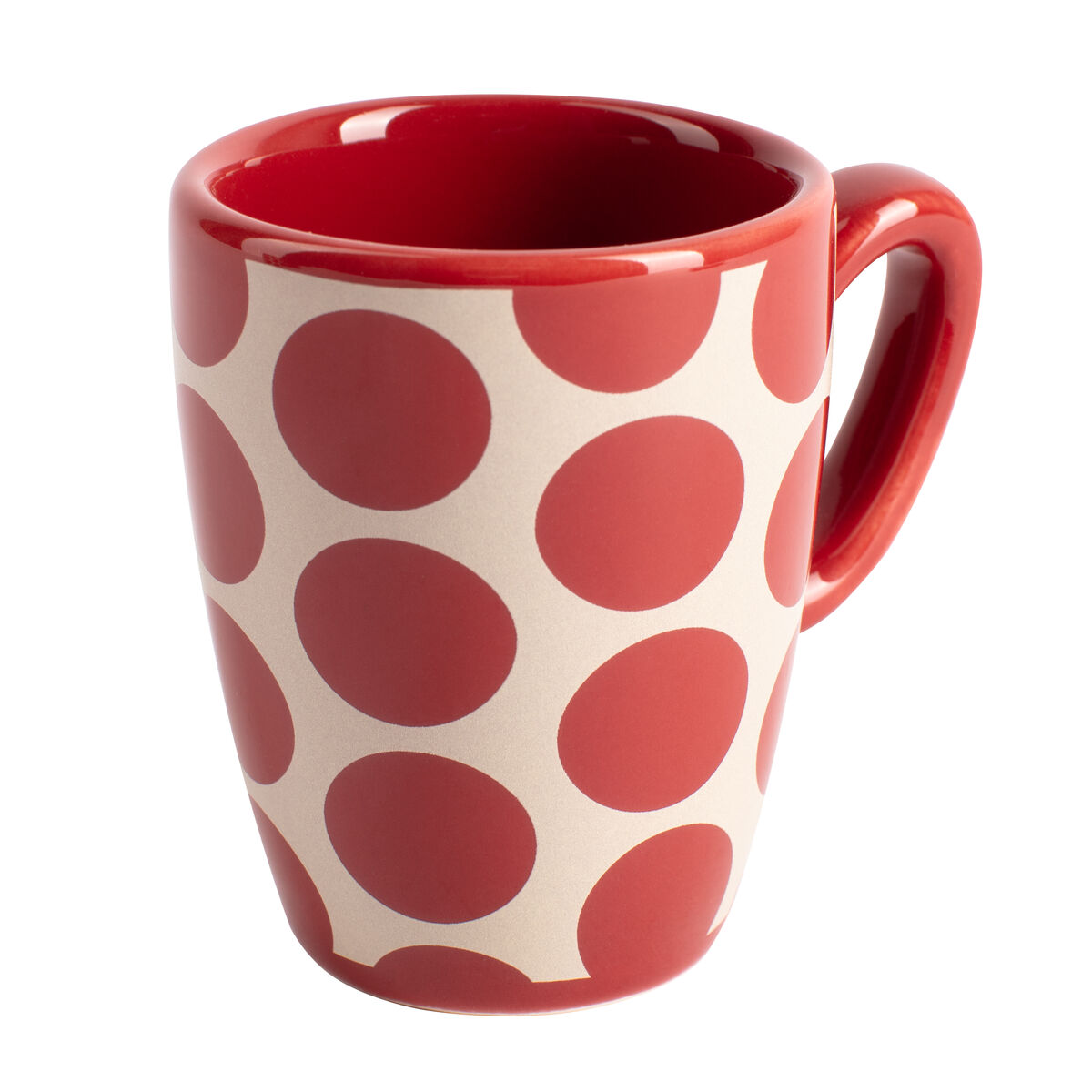 Set da Caffè Benetton Rosso Gres Pois 4 Pezzi